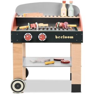 Beeloom Barbecue en bois naturel noir et rouge pour enfants