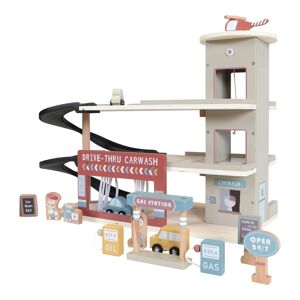 Little Dutch Garage et station de lavage en bois Beige 45x38x23cm