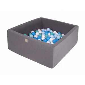 MeowBaby Piscine sèche gris foncé 200 balles Blanc/Bleu/Turquoise/Bleu Clair