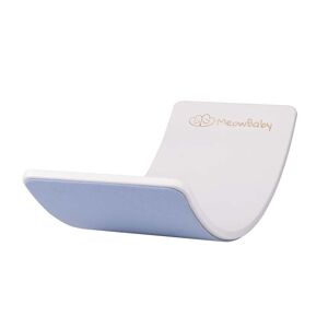 MeowBaby Planche d'équilibre blanche avec feutre bleu clair 80x30 cm Blanc 80x18x30cm