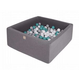 MeowBaby Piscine sèche gris foncé 200 balles Turquoise/Gris/Blanc Multicolore 90x40x90cm