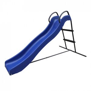 Toboggan d'extérieur bleu sur pied avec échelle 180 cm Bleu 185x89x95cm