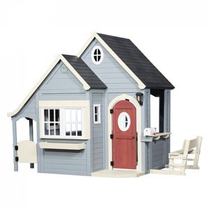 Backyard Grande cabane cottage bleu en bois pour enfants Marron 1x1x1cm