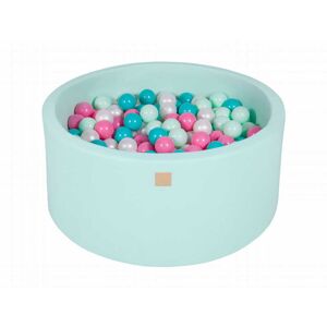 MeowBaby Menthe Piscine à balles Perle/Turquoise/Rose Clair/Menthe H40cm Multicolore 90x40x90cm