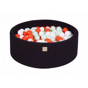MeowBaby Noir Piscine à balles Menthe/Orange/Blanc H30cm Multicolore 90x30x90cm