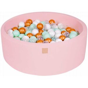 MeowBaby Rose clair Piscine à balles Blanc/Or/Transparent/Menthe H30cm Multicolore 90x30x90cm