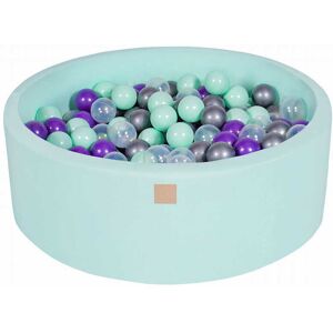 MeowBaby Menthe Piscine à balles Menthe/Transparent/Argent/Violet H30