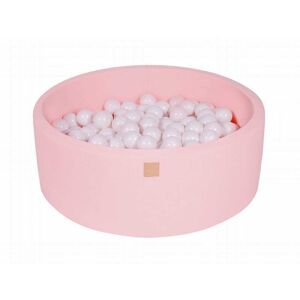 MeowBaby Rose clair Piscine à balles Blanc H30cm Multicolore 90x30x90cm