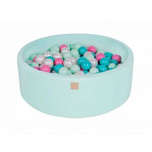 MeowBaby Menthe Piscine à balles Perle/Turquoise/Rose Clair/Menthe H30 Multicolore 90x30x90cm