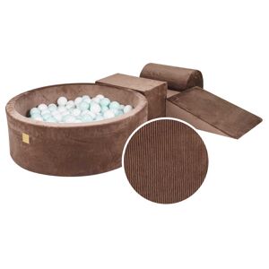 MeowBaby Aire De Jeux avec a Piscine a Balles: Blanc/Menthe