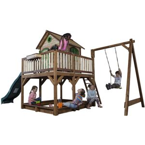 Axi Maisonnette pour Enfant en Bois de Hemlock Liam 2 + Toboggan + Balançoire - Publicité