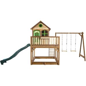 Axi Maisonnette pour Enfant en Bois de Hemlock Liam 3 + Toboggan + 2 Balançoires - Publicité