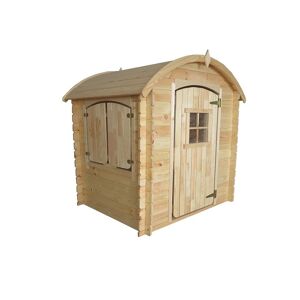 Soulet Cabane Maison d’Enfants en Bois Brut Patty Toiture Arrondie – 1 x 1 m - Publicité