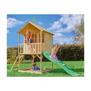 TP Toys Cabane pour enfant en bois avec toboggan – TP Hill Top Tower - Publicité