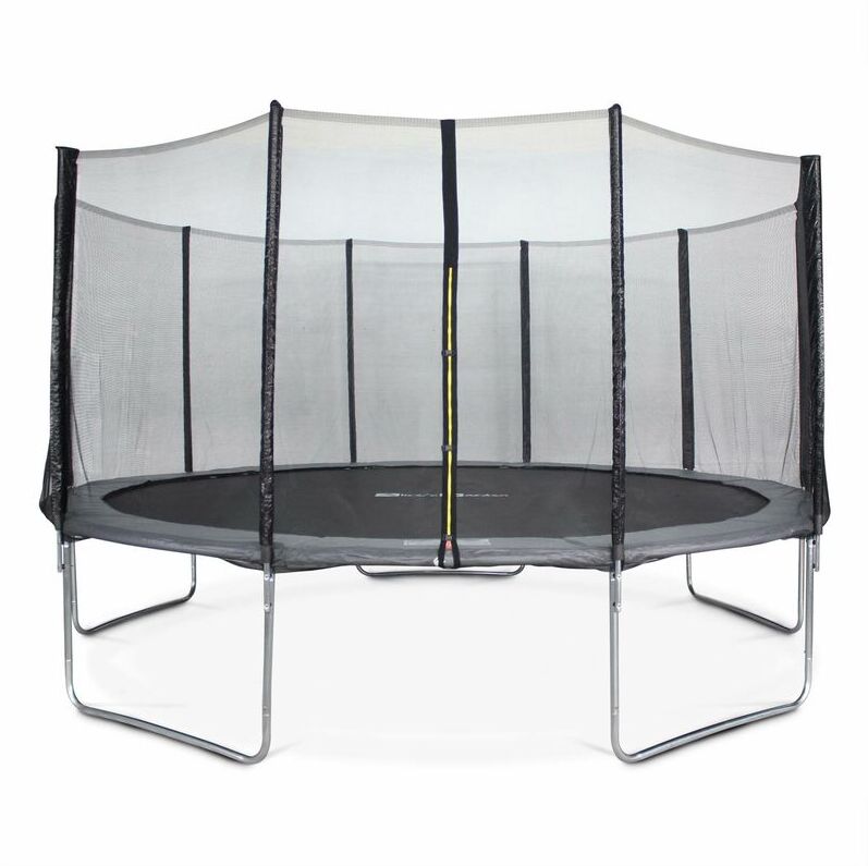 ALICE'S GARDEN Trampoline rond Ø 460cm gris avec son filet de protection - Neptune