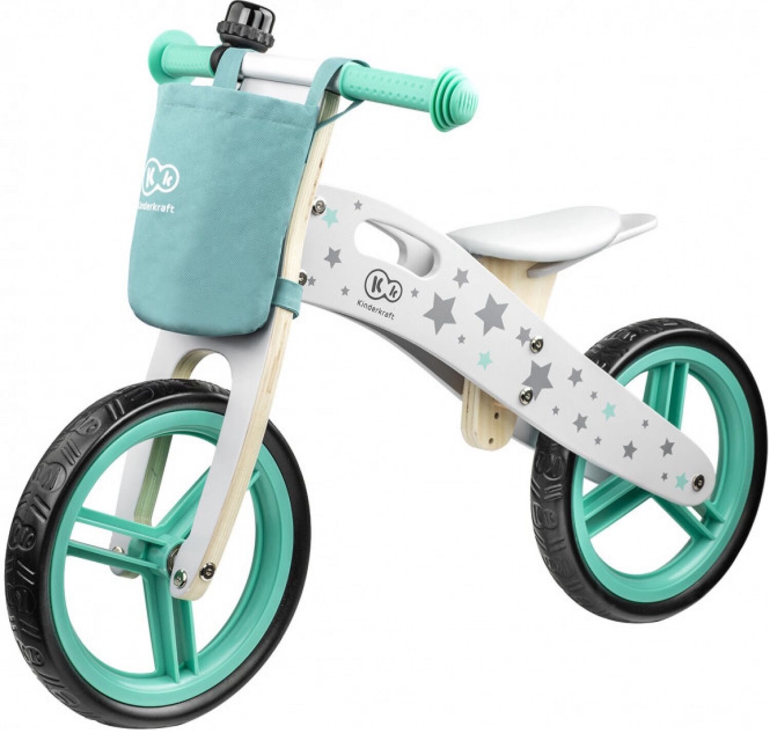 KINDERKRAFT Draisienne en bois Runner Star Bleu cyan