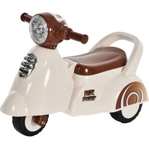 Homcom Moto per Bambini,Triciclo passeggino con Musica Leggera,Suono del Clacson,Età 1-3 anni,66L x 33P x 47.7Acm,Bianco