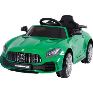 Homcom Macchinina Elettrica per Bambini con Telecomando, 12V battria,Licenza Mercedes Benz, Velocità 3-5km/h,Luci e Suoni,Verde Aosom.it