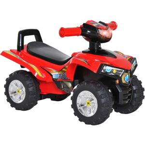 Homcom Quad per Bambini 12-36mesi con Musica,Suoni e Luci Ruote robuste, Mini Guad Giocattolo Quad Rosso Aosom.it