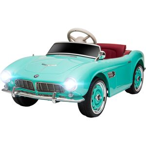 Homcom Macchina Elettrica Per Bambini A 2 Porte Con Licenza Bmw 507, Con Clacson E Telecomando, 115x55x47 Cm, Verde