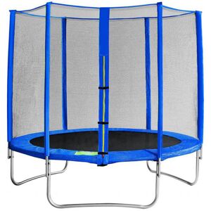 Milani Home Trampolino elastico per bambini colore blu per giardino grande Blu 244 x 245 x 244 cm