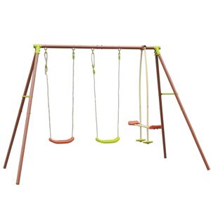 Milani Home Altalena 4 Posti Adatta A Tutti I Bambini Da Esterno Giardino Multicolor 153 x 195 x 269 cm