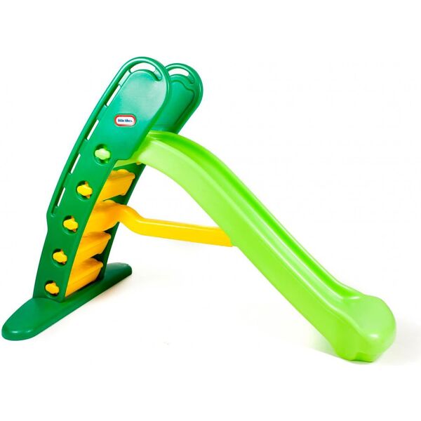 little tikes 9000442 scivolo per bambini da giardino in plastica pieghevole lunghezza 180 cm colore verde giallo - 9000442