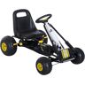 Homcom Go-Kart a Pedali per Bambini Trattori bimbi con Ruote Gonfiabili Sedile Ergonomico , Nero e Giallo