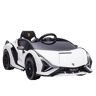 Homcom Macchina Elettrica per Bambini 3-5 Anni Lamborghini 12V con Telecomando e Velocità 3-8km/h, Bianco