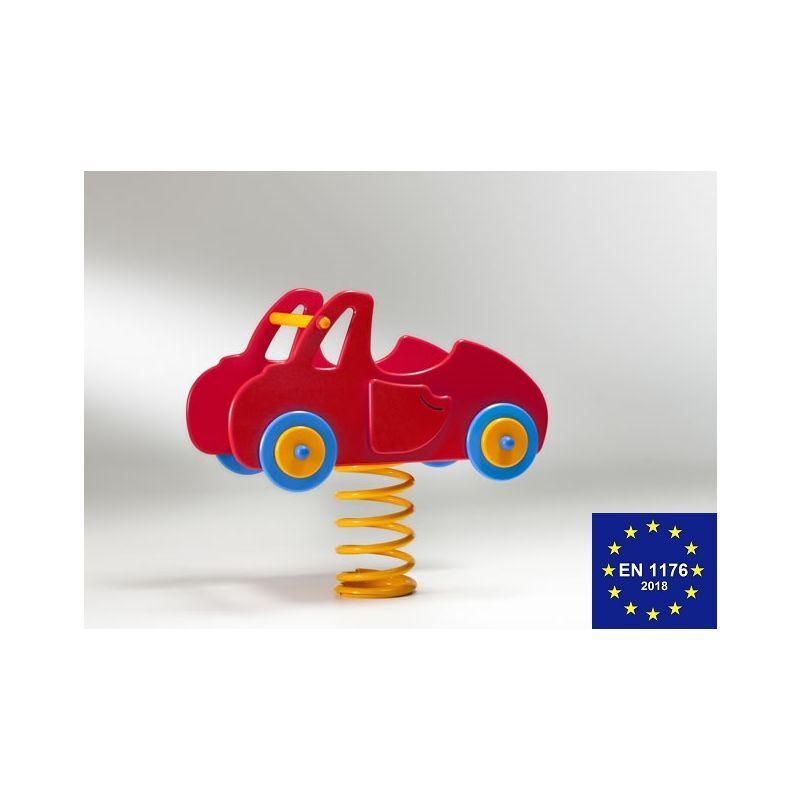 ITALFROM© Auto a Molla in Polietilene per Parco Giochi per Bambini Con Molla Filo