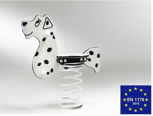 ITALFROM© Dalmata a Molla in Polietilene per Parco Giochi per Bambini Con Molla