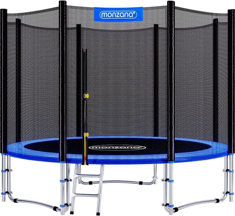 MONZANA Trampolino Ø 183-427cm Set Completo Certificato TÜV Rheinland Tappeto