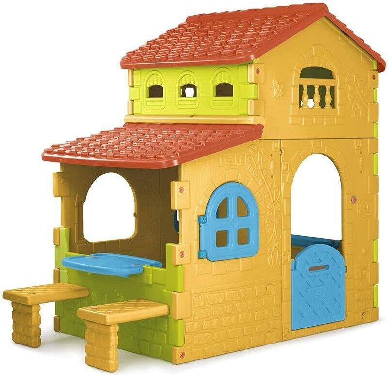 FEBER CASETTA GRANDE VILLA PER BAMBINI MULTICOLORE 110 X 206 X H 180 CM