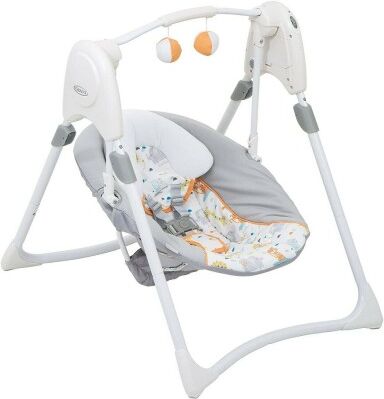 Graco Altalena Elettrica Slim Space 2 in 1 Linus