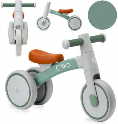 MoMi Triciclo Senza Pedali per Bambini TEDI GREEN Mini Bike