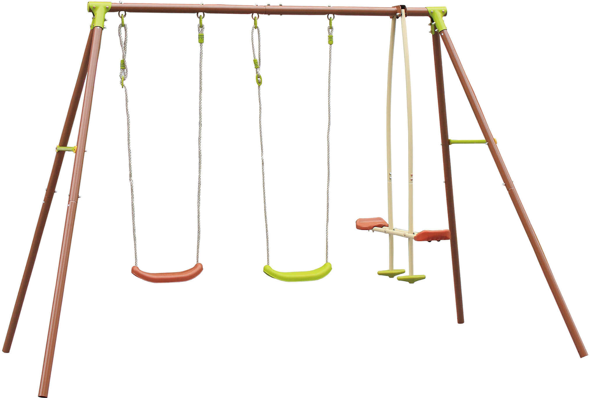 Milani Home Altalena 4 Posti Adatta A Tutti I Bambini Da Esterno Giardino Multicolor 153 x 195 x 269 cm