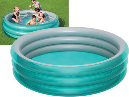 bestway 51043 piscina gonfiabile da giardino per bambini 3 anelli Ø 201 cm colori tiffany - 51043