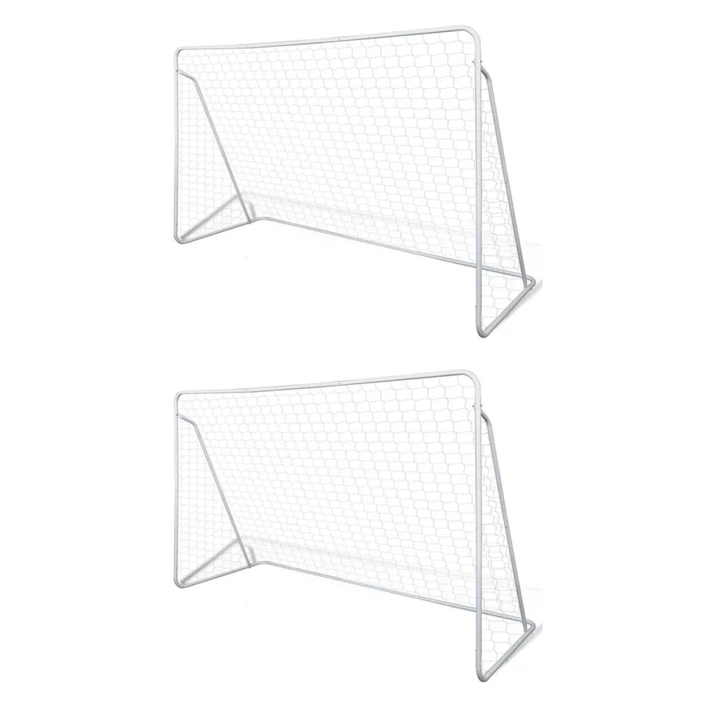 vidaXL Voetbalgoals 2 st 240x90x150 cm staal