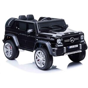 Indalchess Mercedes Maybach G650 Kinderauto, 12 V, zwart, leren stoel, 12 V, 1-zits, rubberen wielen, 1 tot 5 jaar, RC Parental