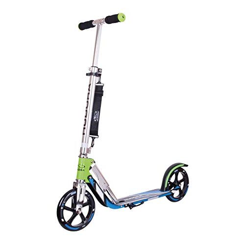 HUDORA 14750 Bigwheel 205-Het Origineel Met Rx Pro Technologie-Tret-Roller Inklapbare City-Scooter, Groen/Blauw