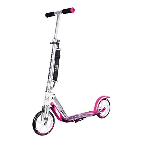 HUDORA 14738/01 Bigwheel 205, Origineel Met RX Pro Technologie, Inklapbare City-Scooter, Wit/Roze, Eén Maat