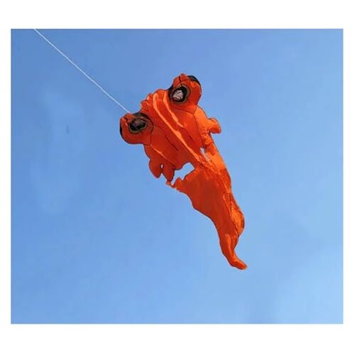 UOUOBEAR 400cm vis vlieger, vliegende vliegers ultra grote vlieger vliegende grote vliegers, rood/zwart/oranje/paarse vlieger vis vliegers (kleur: oranje, maat: 400 cm)