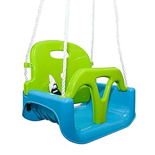 LittleTom 3-in-1 Schommel voor Baby en Peuter 40x43x33 Tuinschommel Buitenspeelgoed 1-6 Jaar