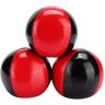 Yanmis Jongleerbal 3 PCS, draagbare jongleerbal Rood Zwart Lederen jongleerbal Indoor spelen Jongleerbal voor beginners Kinderen Volwassenen