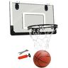 ifundom 1 St Mini-basketbal Op De Deur Basketbal Deur Basketbalbord Deur Hangend Basketbaldoel Deur Mini Hoepel Binnen Indoor Basketbalbord Klein Geen Ponsen Basketbal Pak