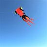 CAYUND Vis vlieger vliegende goudvis vlieger sport professionele vliegers grote vlieger vliegende parachute (kleur: 6m oranje)