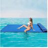 KEuLen Drijvende water pad mat water drijvende mat drijvende mat, 3-laags XPE dik schuim water drijvende pad, meer zwembad strand ontspannende drijvers voor volwassenen en kinderen (kleur: blauw, maat: 5,5 m