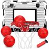Dilabnda Mini-basketbalkorf, indoor banden voor kinderen en volwassenen, mini-basketbalkorf, kamer met 4 basketbal, boven de deur, ruimte basketbalbanden, basketbalkorven, deurset, sport, speelgoed, cadeau