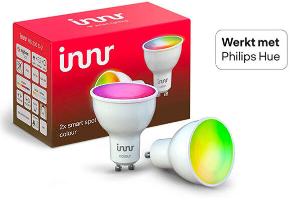 Innr Smart lamp GU10 Colour (2 stuks, 6W, RGB + 1800K-6500K)