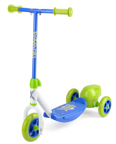 Xootz 3 wiel kinderstep Bubble Scooter Jongens Voetrem Groen/Blauw